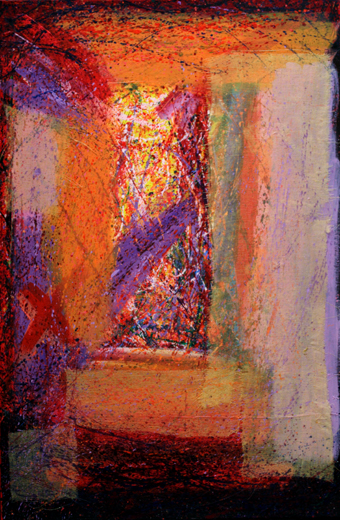 Interior, acrylic on canvas
