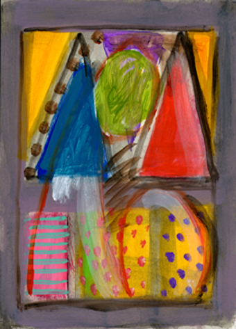 Trismegistus, acrylic on paper
